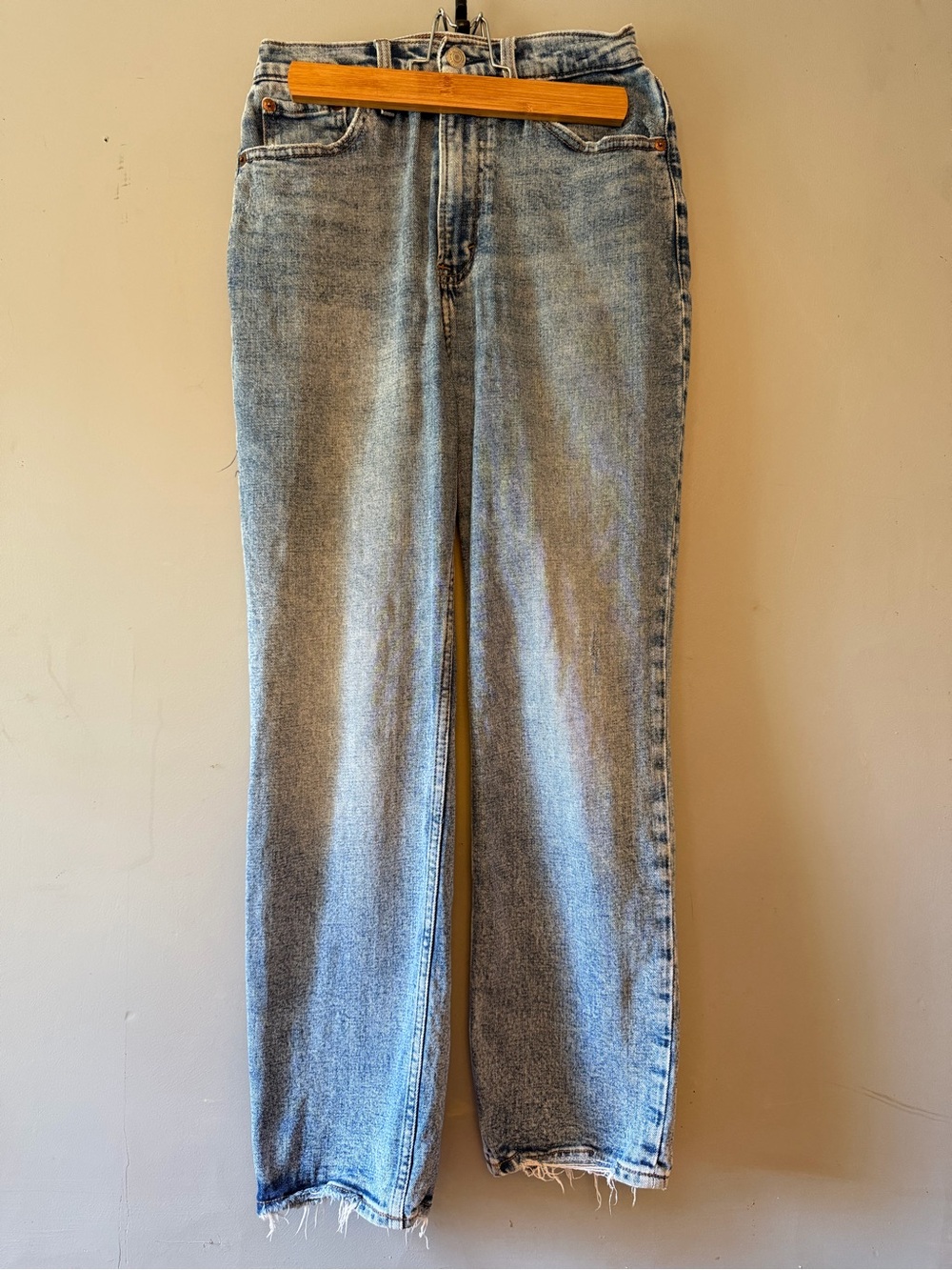 Abercrombie & Fitch Faded Blue Straight-Leg Jeans